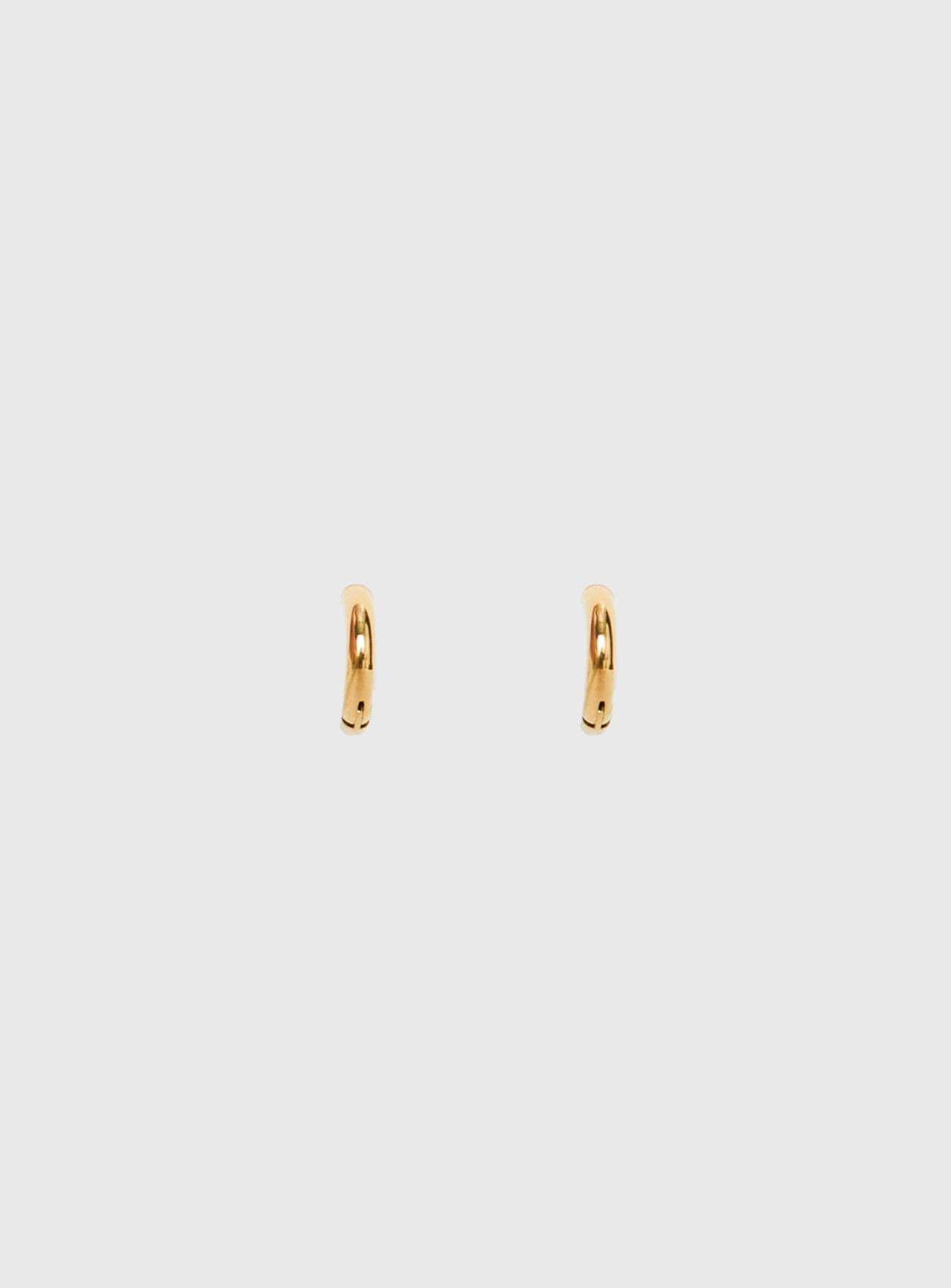Fiorah Gold Plated 10mm Huggie Earrings Gold