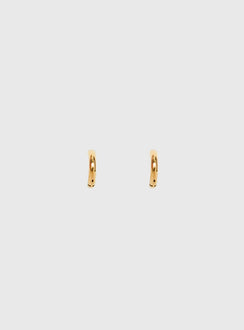 Fiorah Gold Plated 10mm Huggie Earrings Gold