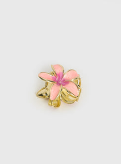 Zerah Flower Hair Clip Pink