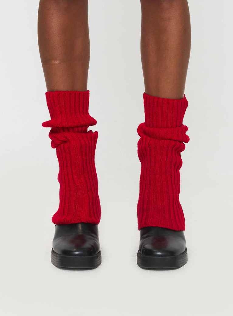 Frolick Legwarmers Red