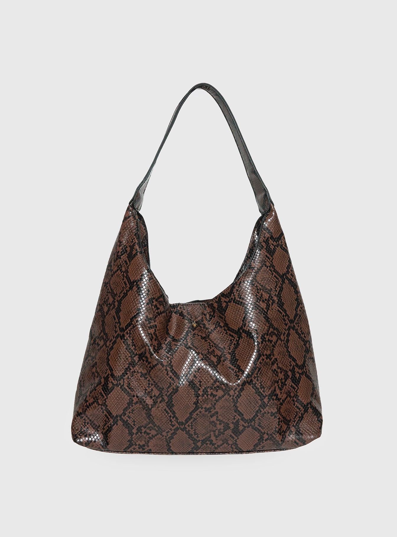 Peta & Jain Jami Slouch Bag Chocolate Snake | Princess Polly