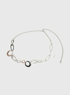 Wavelength Chain Belt Silver