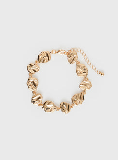 Gold-toned bracelet Heavy weight, lobster clasp fastening