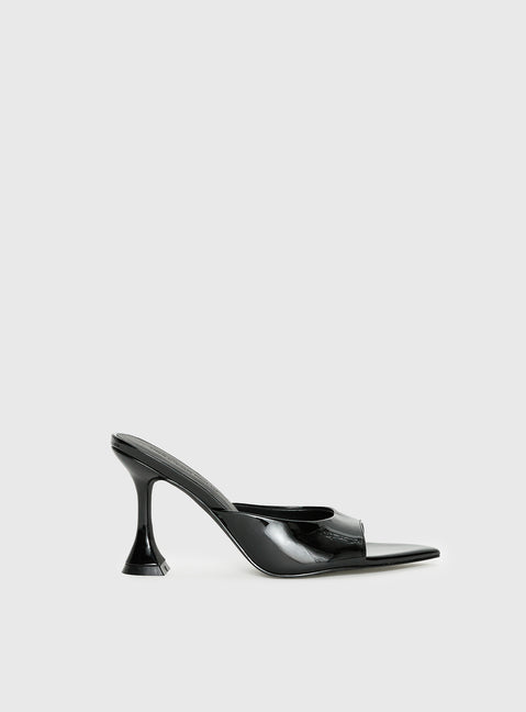 Let Love In Peep Toe Heels Black