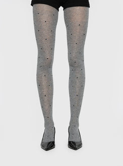 Coretta Tights Grey / Black Polka