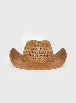 Double Take Woven Cowgirl Hat Tan