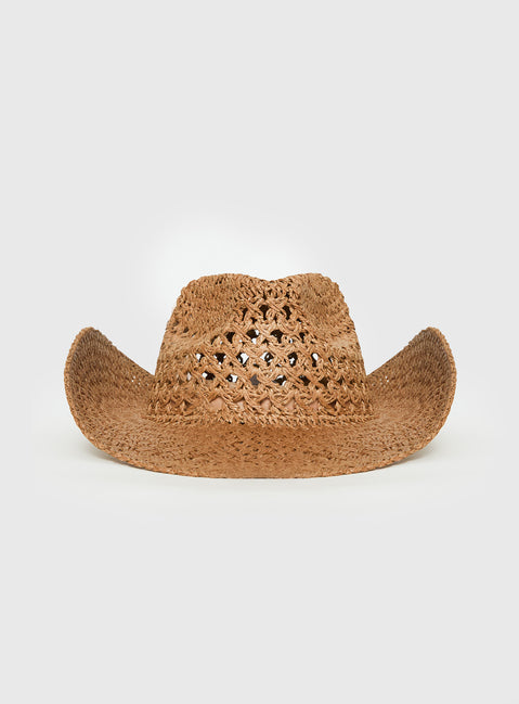 Double Take Woven Cowgirl Hat Tan