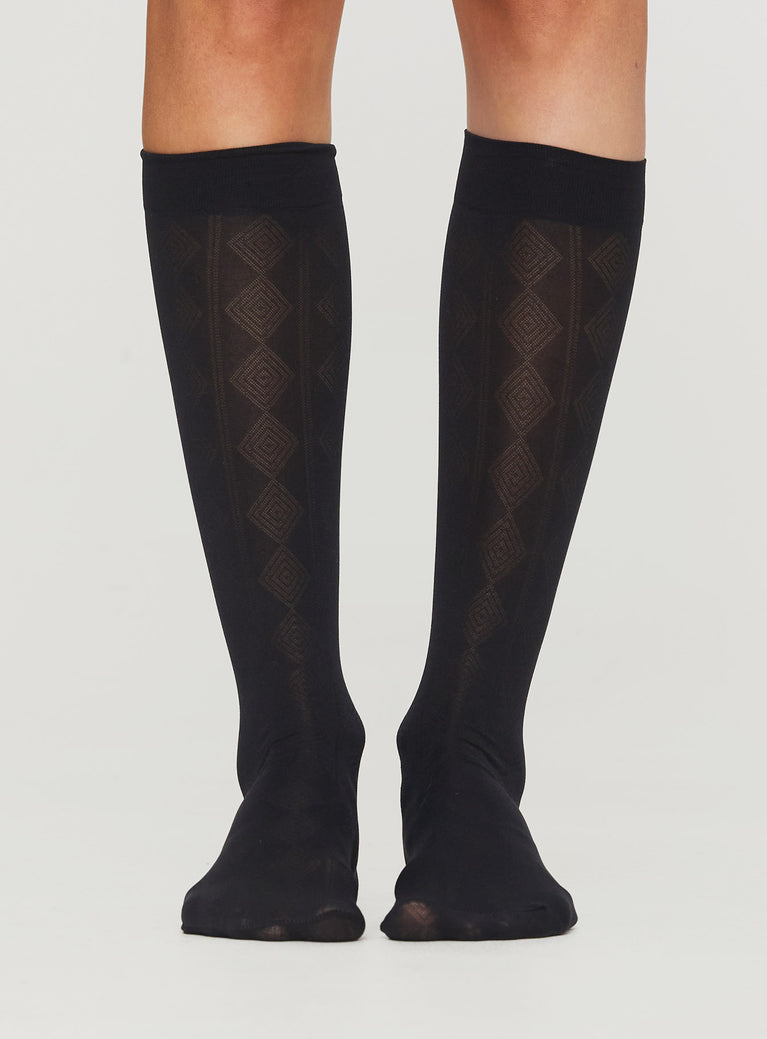 Campeon Knee High Socks Black