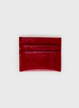 Jakari Card Holder Patent Red