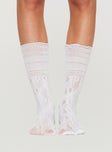 Arneway White Frill Sock White