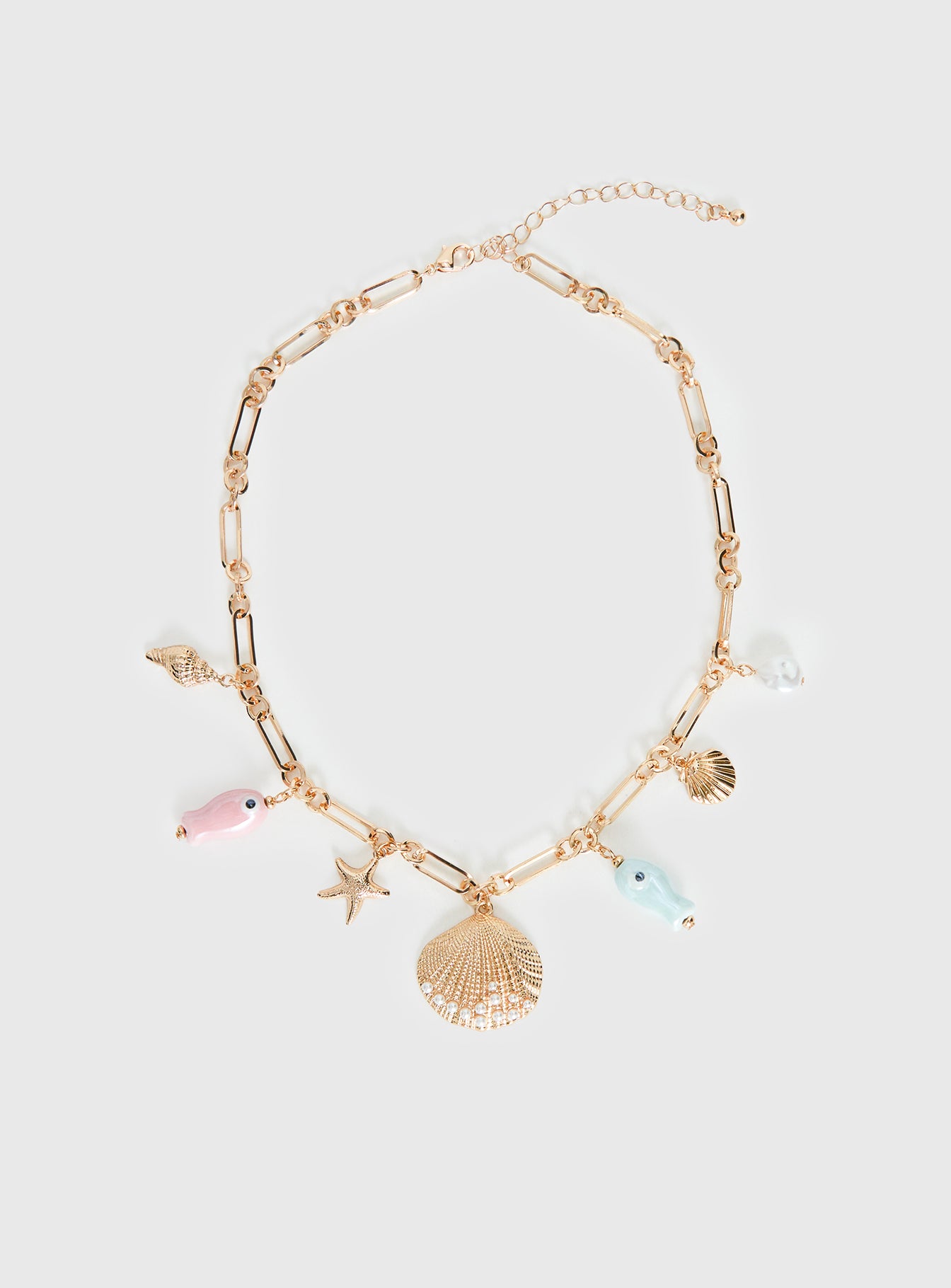 Solar Fever Charm Necklace Gold