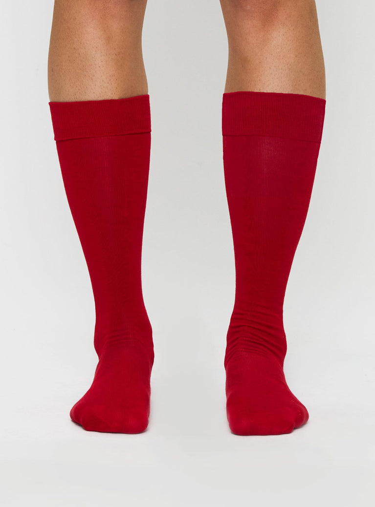 Idalia Socks Red