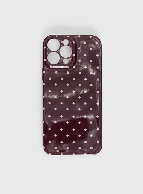 What You Wanted iphone Case Brown Polka
