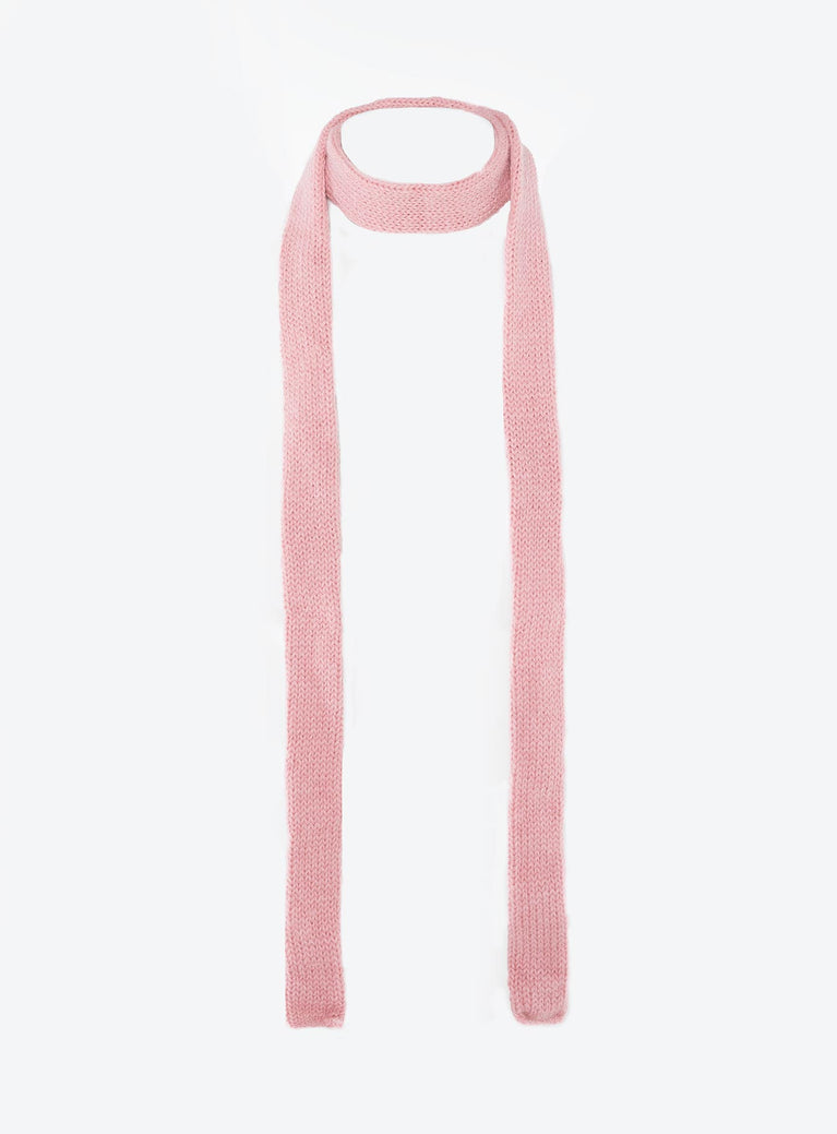 Knit skinny scarf