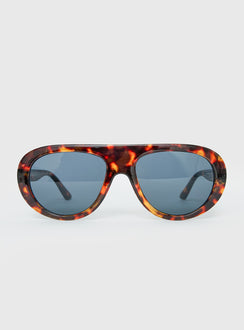 Amorra Oversized Aviator Sunglasses Tort