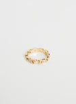 Riveting Gold Plated Ring Gold