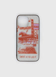 Phone case Graphic print, plastic edges, clip on design