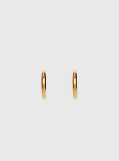 Tindra Gold Plated 25mm Hoop Earrings Gold