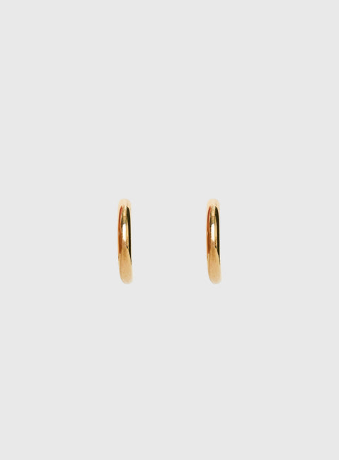 Tindra Gold Plated 25mm Hoop Earrings Gold