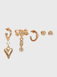 Honeymoon Earring Pack Gold