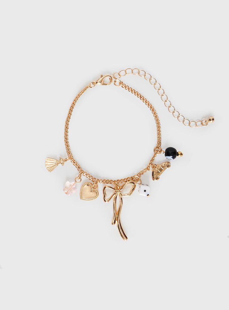 Good Luck Babe Charm Bracelet Multi