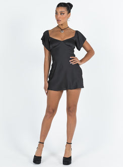 product Princess Polly Asymmetric Neckline  Isabel Mini Dress Black