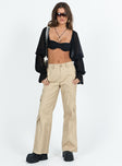 Princess Polly mid-rise  Henney Pants Beige