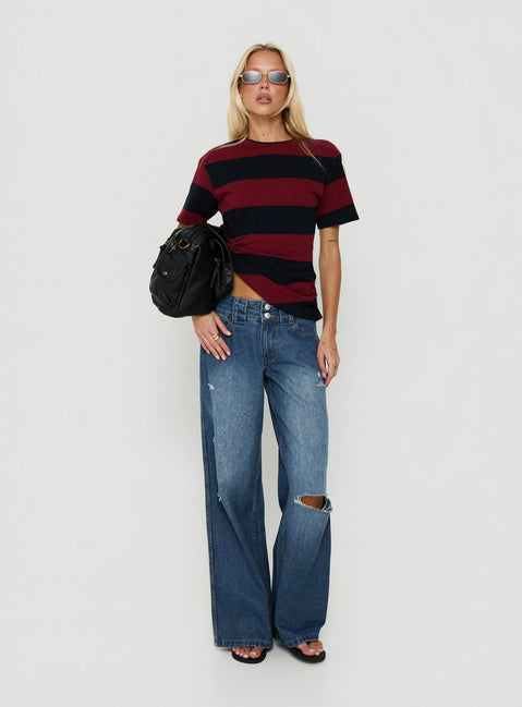 In Transit Tee Red Stripe