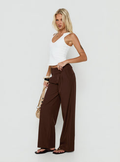 Two Lovers Low Rise Pants Chocolate