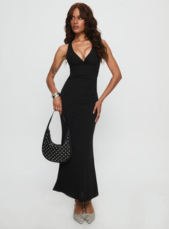 Mesmerise Halter Maxi Dress Black