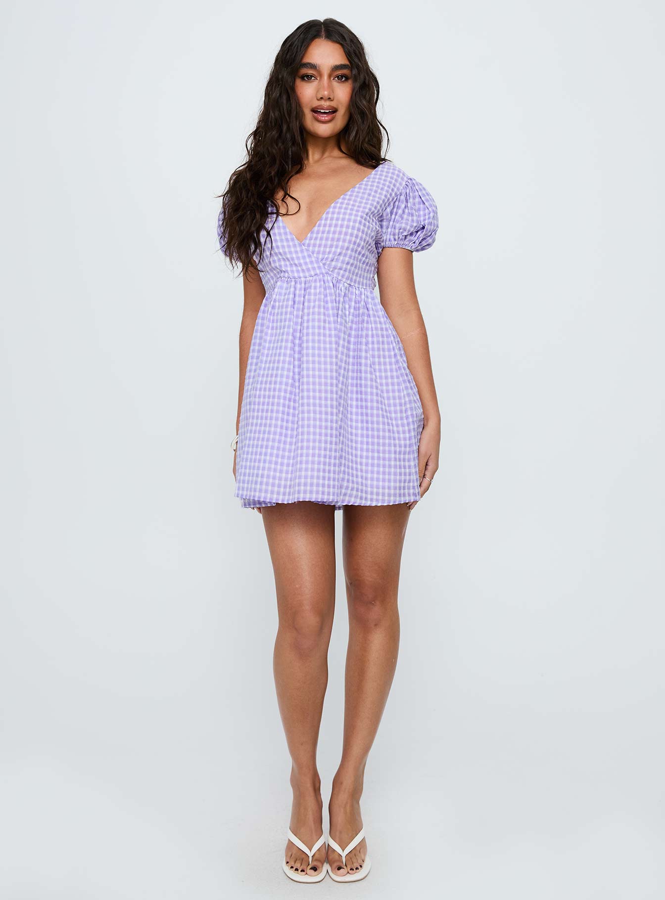 purple check dress One Way Plum Purple Plaid Dress Shop the Mint