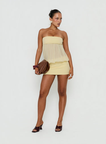 princess polly yellow homecoming dress Masterpiece Strapless Maxi Dress main image 0