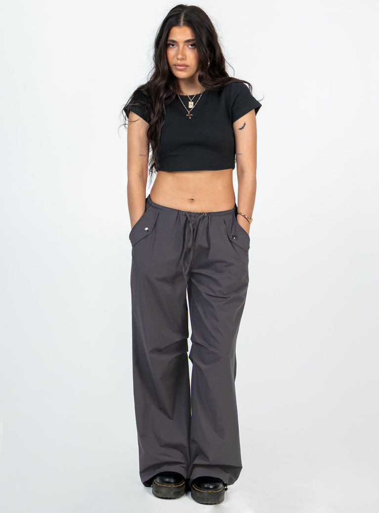 Classic Crop Tee Black Petite