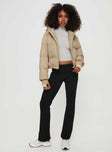 Morrie Hooded Puffer Jacket Latte