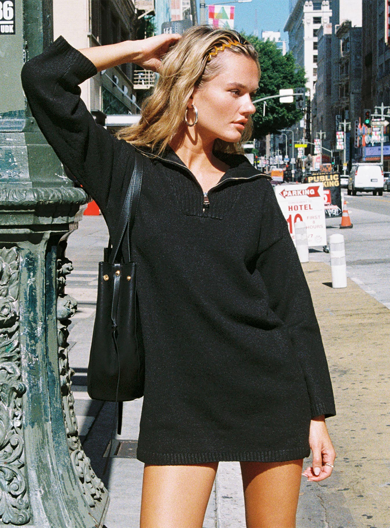 Black mini best sale sweater dress