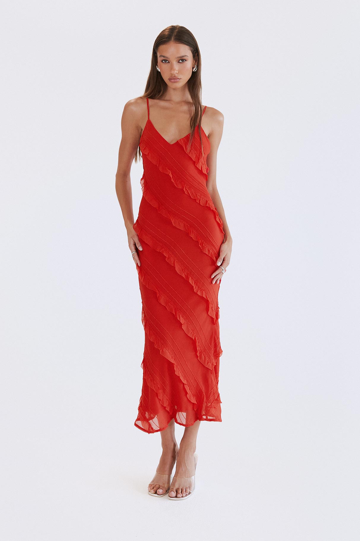 princess polly larissa maxi dress Lars Maxi Dress Orange Multi