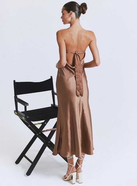 Haley Maxi Dress Brown | Princess Polly Haley Maxi Dress Brown | Princess Polly