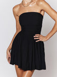 product Princess Polly Asymmetric Neckline  Rashida Strapless Mini Dress Black