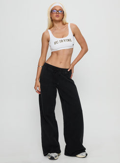UC Irvine Scoop Neck Crop Top White