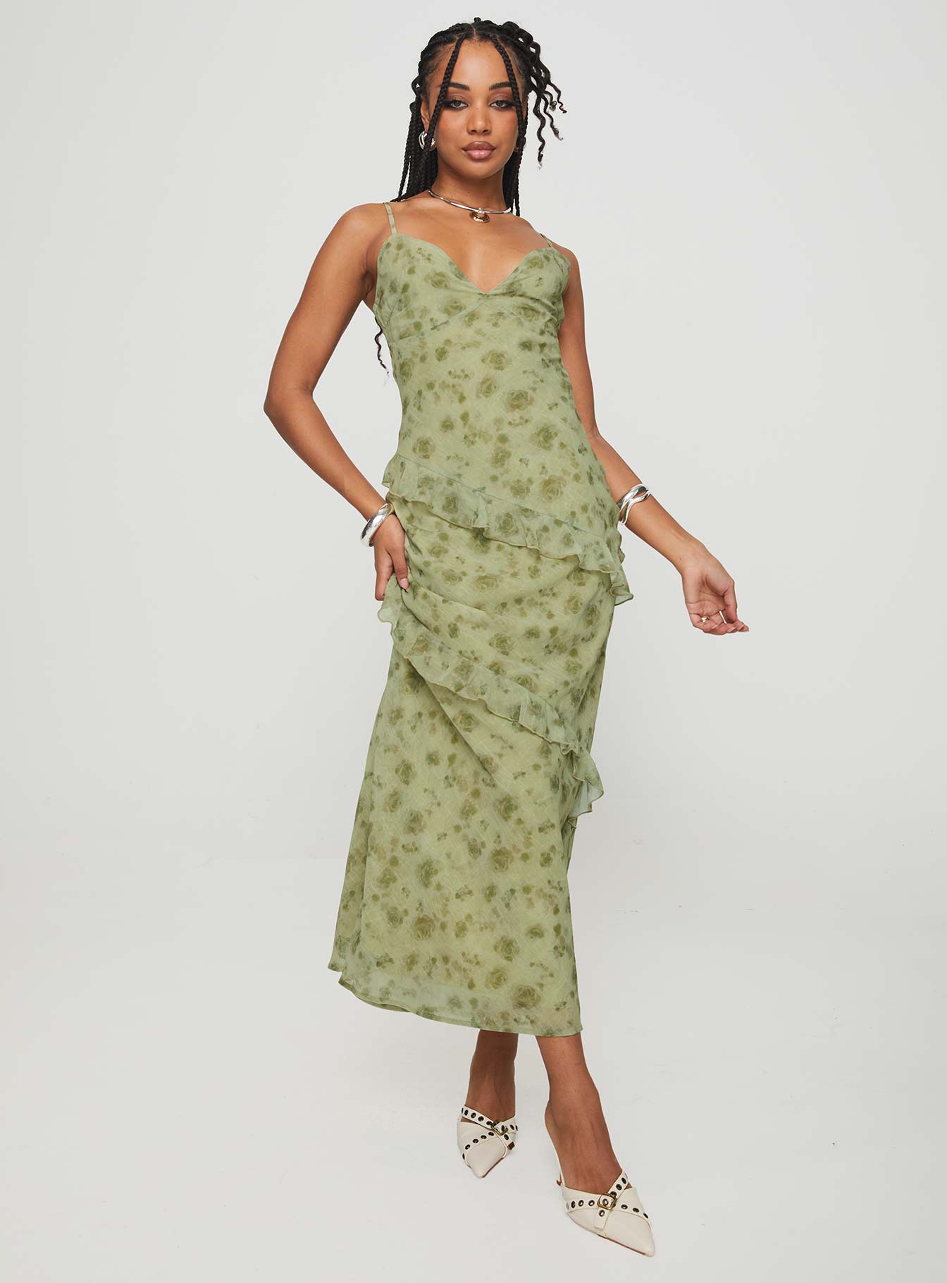 Teffoli Maxi Dress Green | Princess Polly