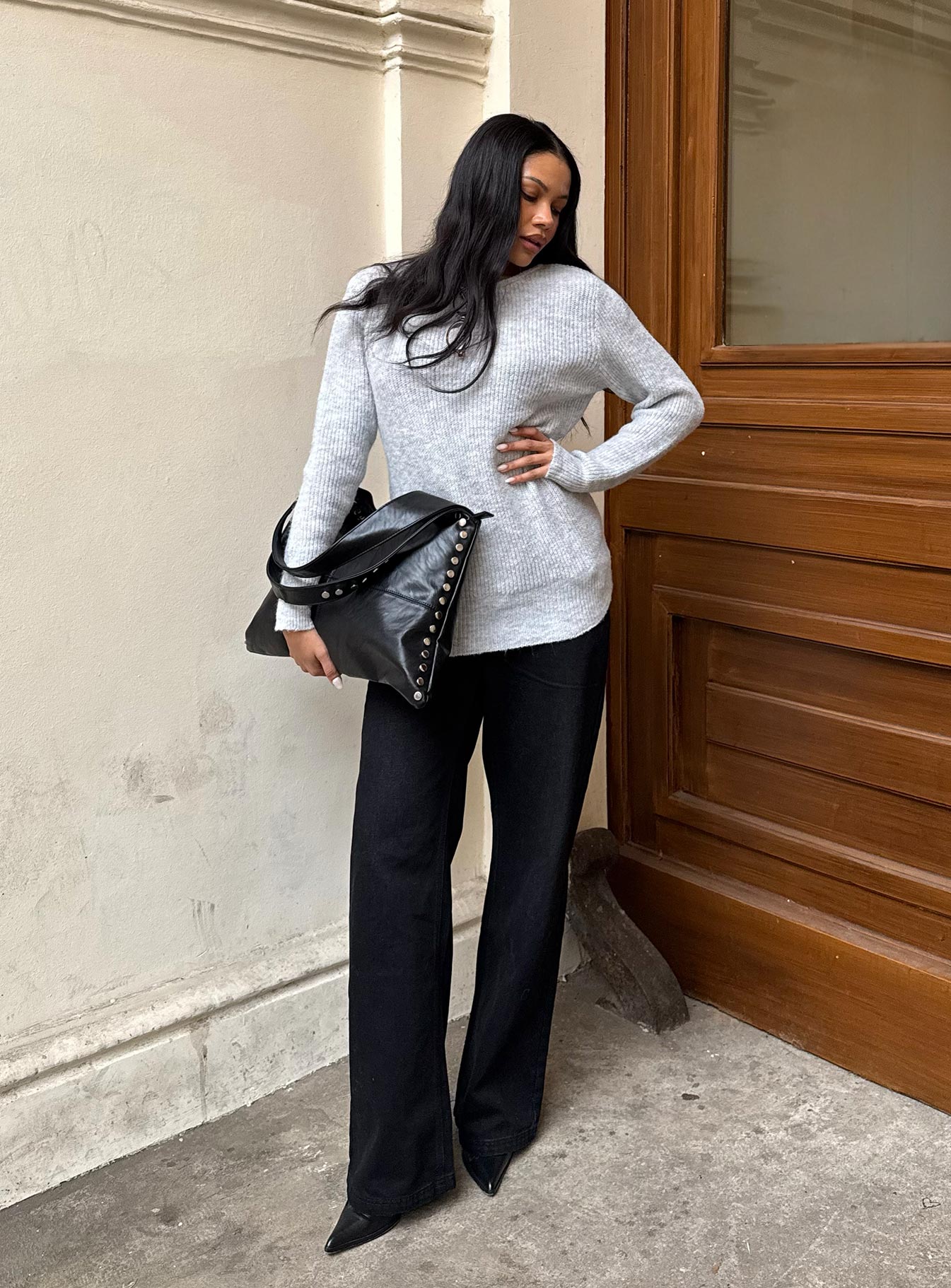 Everlong Mid Rise Straight Leg Jeans Mid Black Wash