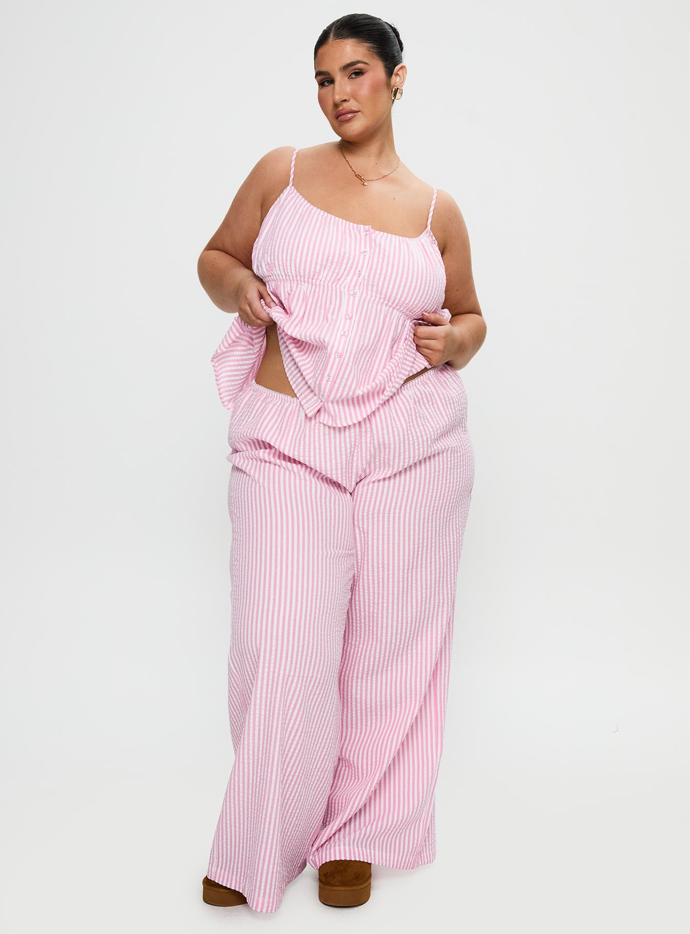 Cassini Set Pink Stripe Curve