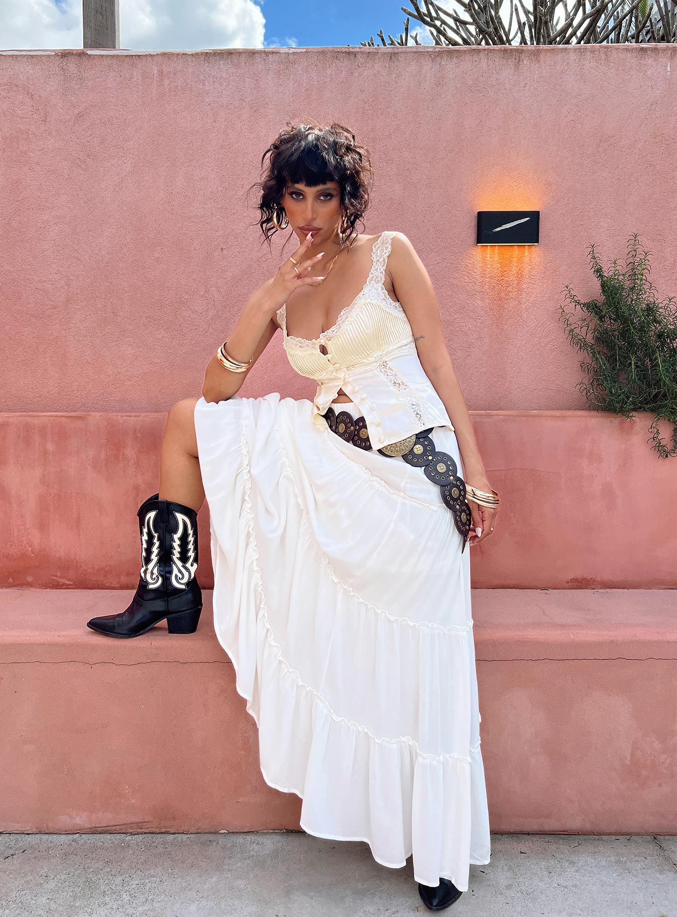 product Princess Polly Miriah Maxi Skirt White Petite Maxi 