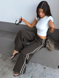 Kennah Wide Leg Sweat Pants Iron Grey