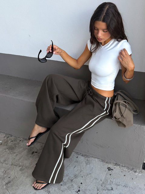 Kennah Wide Leg Sweat Pants Iron Grey