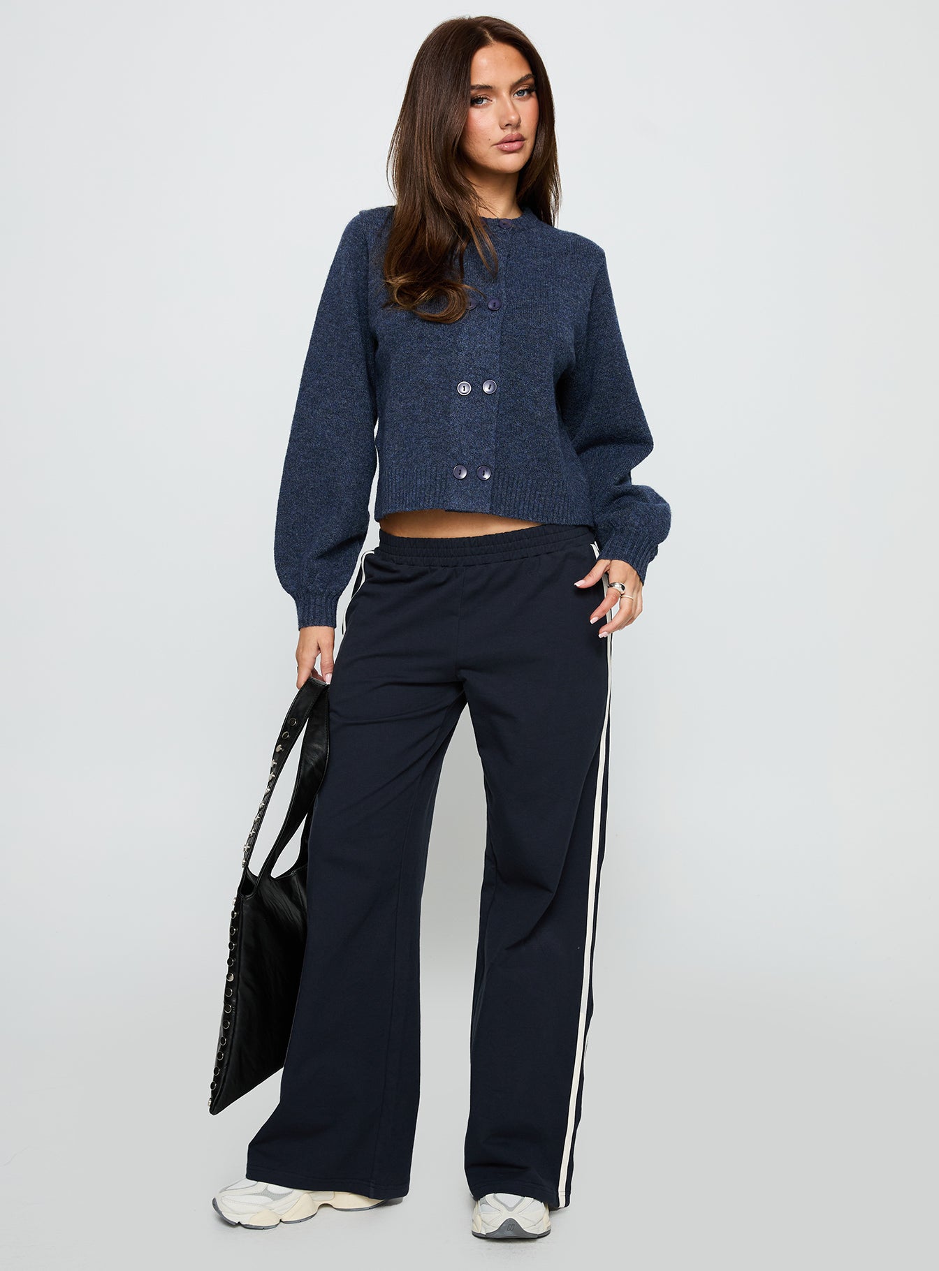 Kammi Button Up Cardigan Navy | Princess Polly