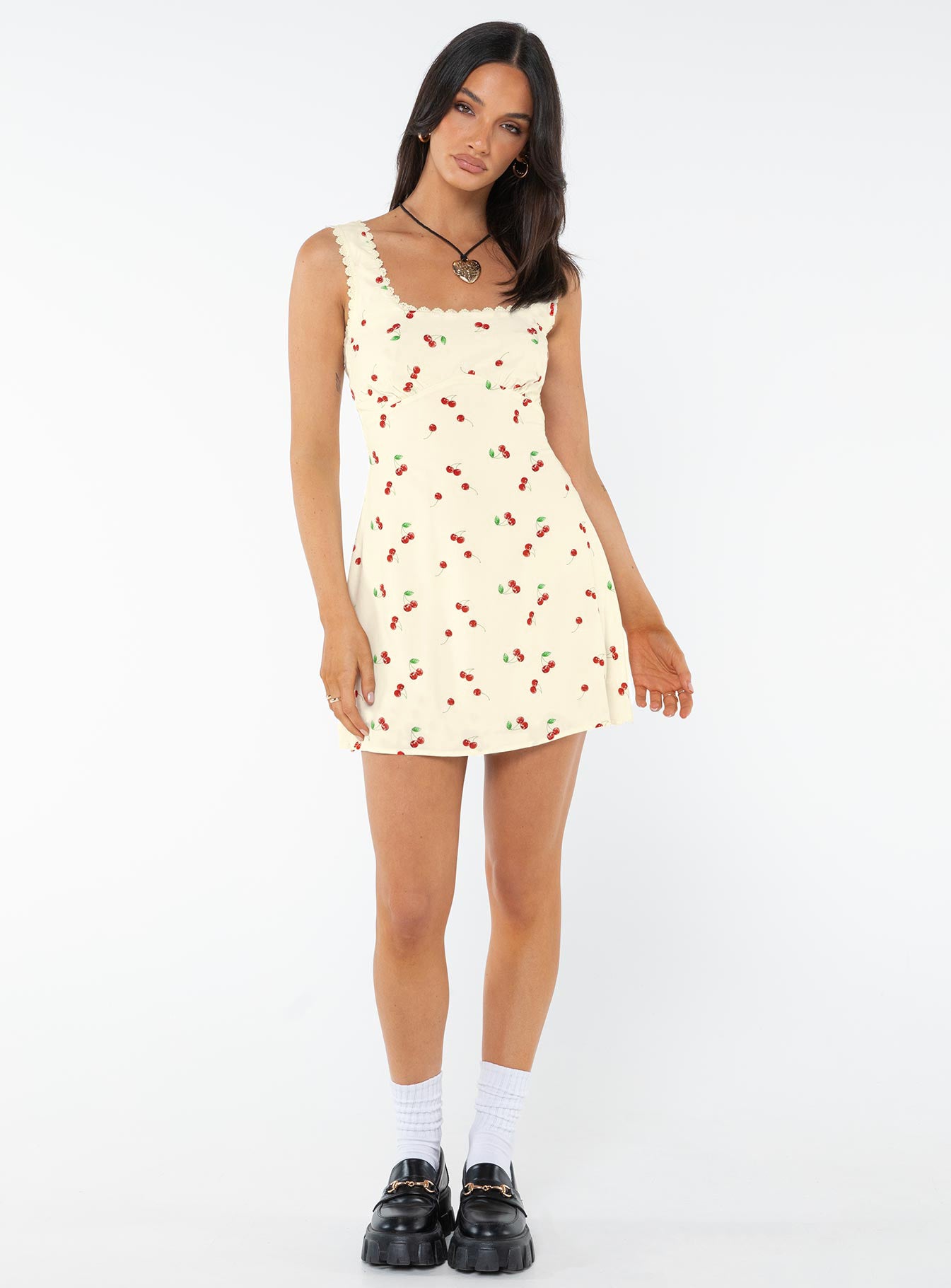 product Princess Polly High Neck  Dasha Mini Dress Cherry