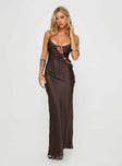 Princess Polly Scoop Neck  About A Girl Maxi Dress Chocolate
