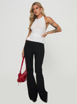 Mesh top High neckline, button fastening at back of neck, low back, ruched at sides Good stretch, mesh lined