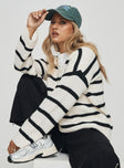 product Forte Knit Sweater Black / Cream Princess Polly  Long 